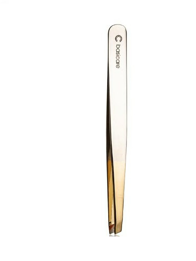 Tweezer- Stainless Steel Gold Slant Tip