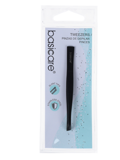 Tweezer- Stainless Steel Matt Black Slant Tips-0