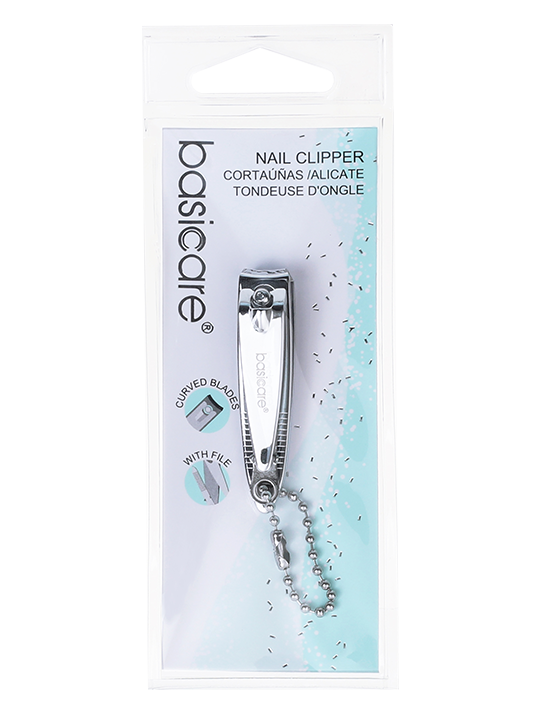 Nail Clipper- Contoured Blades With File & Keychain-0
