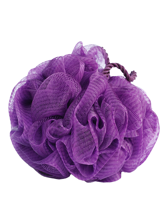 Luxe Bath Sponge With Hanging Cord-Purple