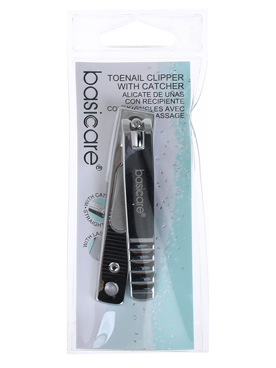 TOENAIL CLIPPER - STRAIGHT BLADES WITH LASER FILE & CATCHER-0