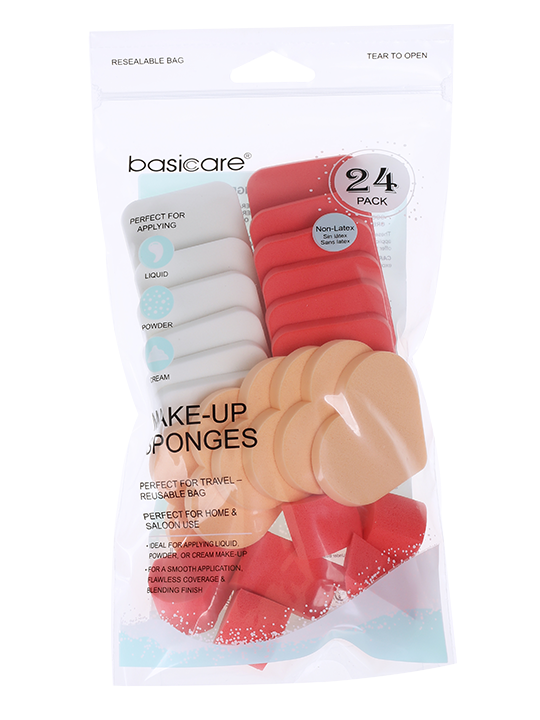 Non-Latex Makeup Sponges (24 Pcs) – Travel-Friendly, Salon & Home Use | beautynbody.lk-0