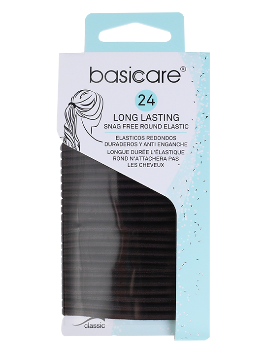 BROWN LONG LASTING SNAG FREE ROUND ELASTIC - PACK OF 24