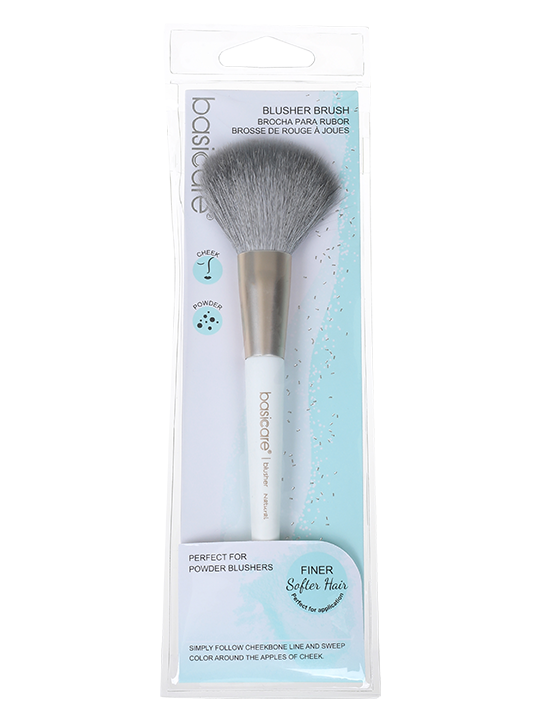Blusher brush with pure natural bristles for smooth powder blush application-0