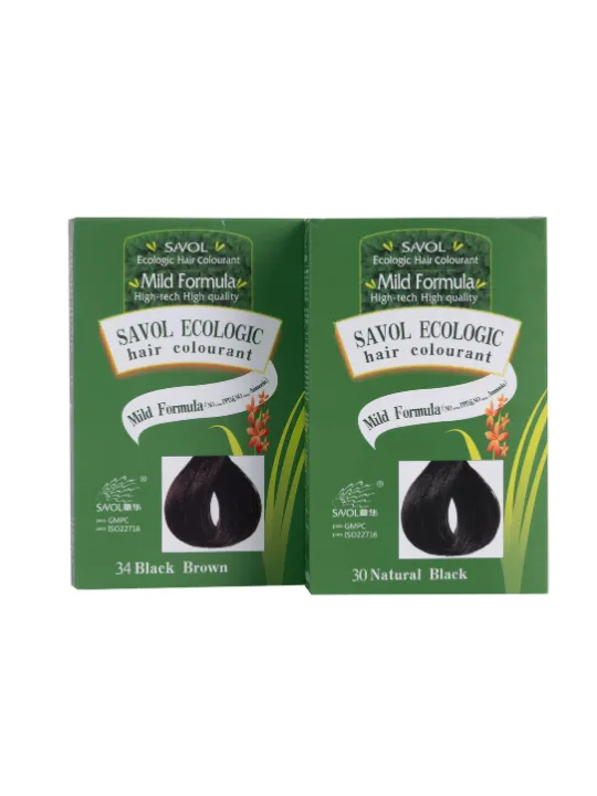 Savol Ecologic Hair Color Black Brown hair dye-2
